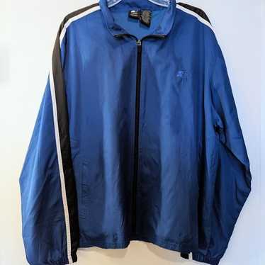 Vintage Mens Starter Jacket Blue and Black XL Ful… - image 1