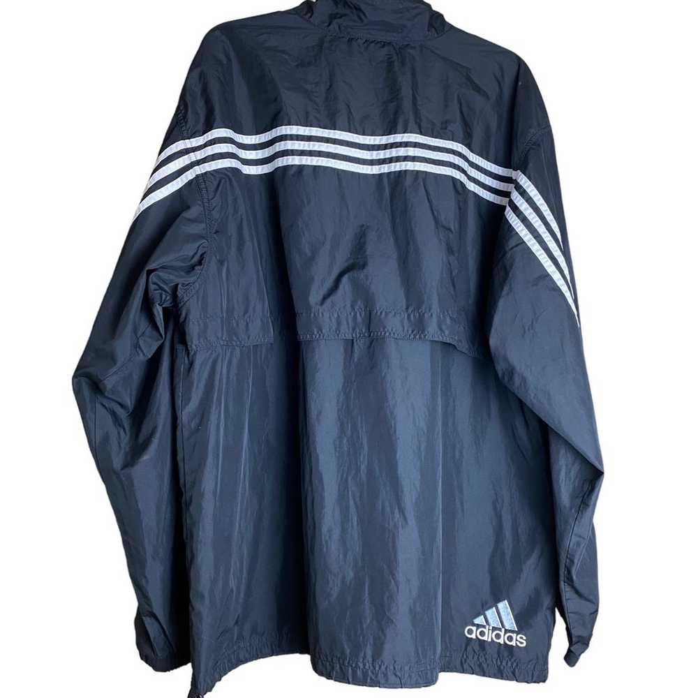 Vintage 90s Adidas Team Windbreaker Black Jacket … - image 3