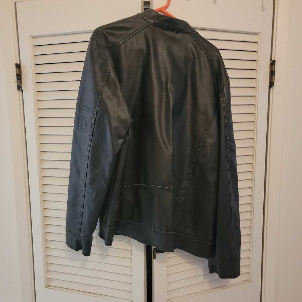 Guess heavy Leather motorcycle Jacket - image 2