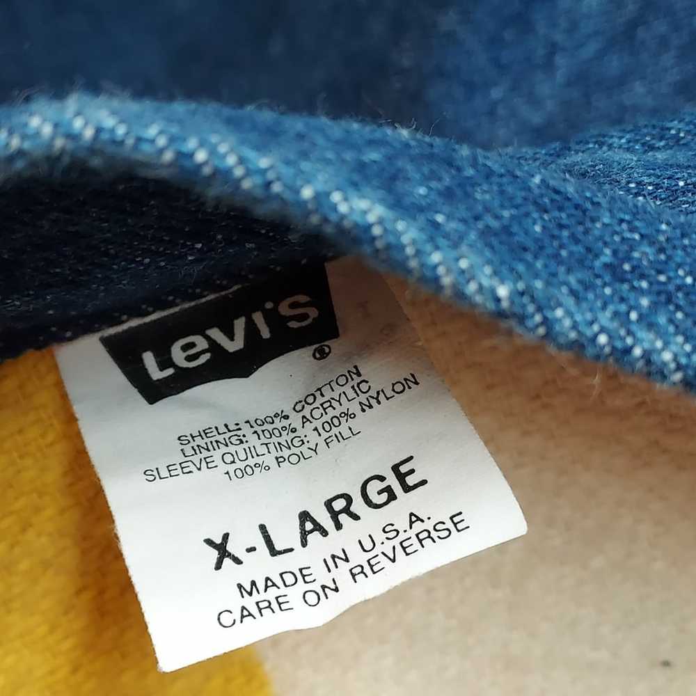 Vintage Levis Hudson Bay Blanket Lined Denim - image 4