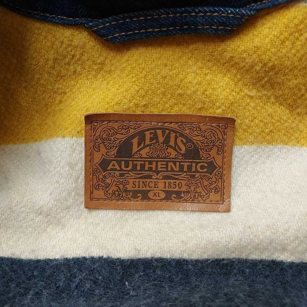 Vintage Levis Hudson Bay Blanket Lined Denim - image 7