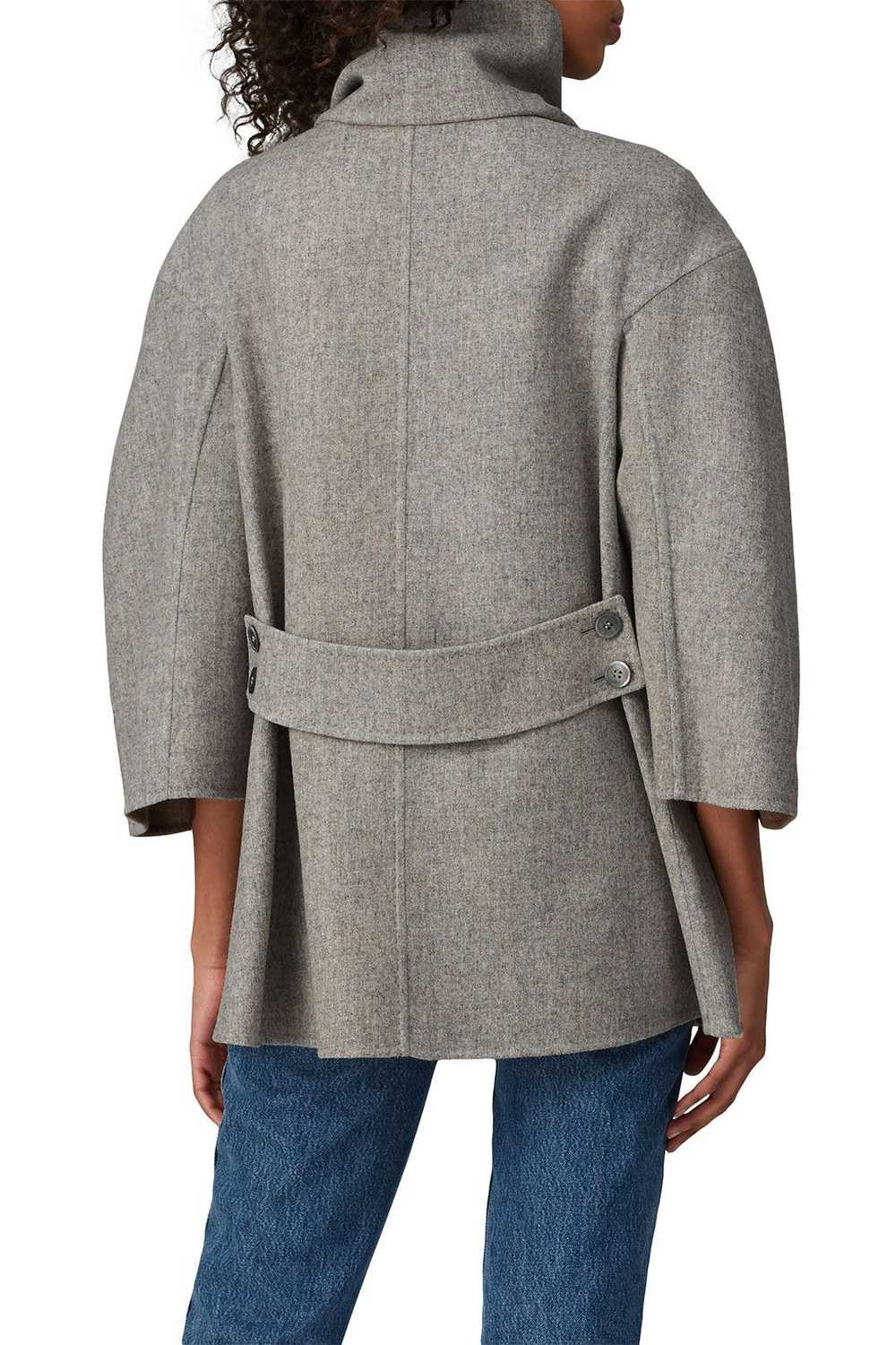 TEIJA Grey Shawl Collar Wool Coat - image 3