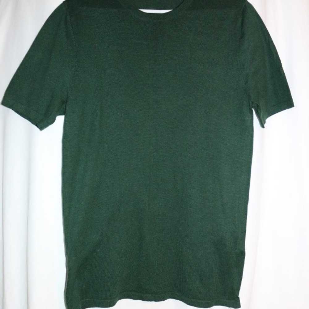 Soft Muscle Fit Green Shirt with Side Zippers 100… - image 1