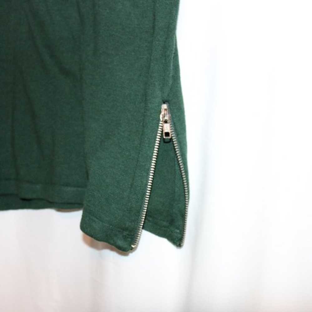 Soft Muscle Fit Green Shirt with Side Zippers 100… - image 6