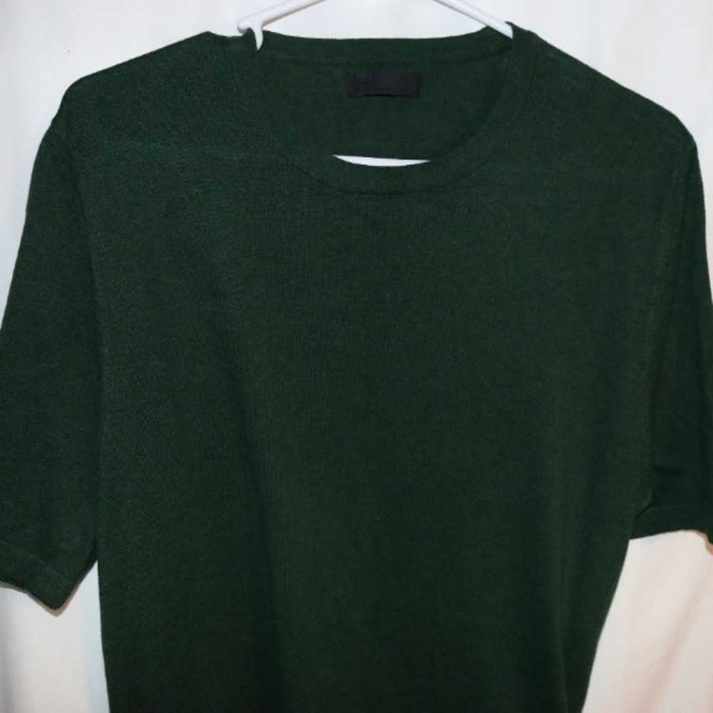 Soft Muscle Fit Green Shirt with Side Zippers 100… - image 9