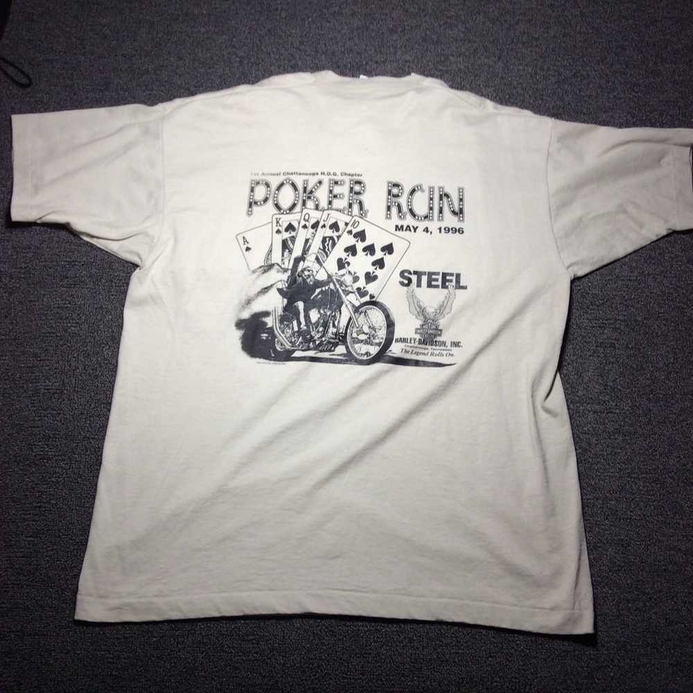 1996 Harley Davidson Chattanooga Poker Run Tee - image 1