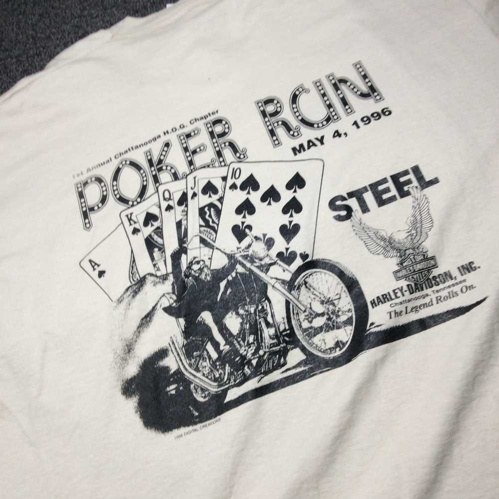 1996 Harley Davidson Chattanooga Poker Run Tee - image 2