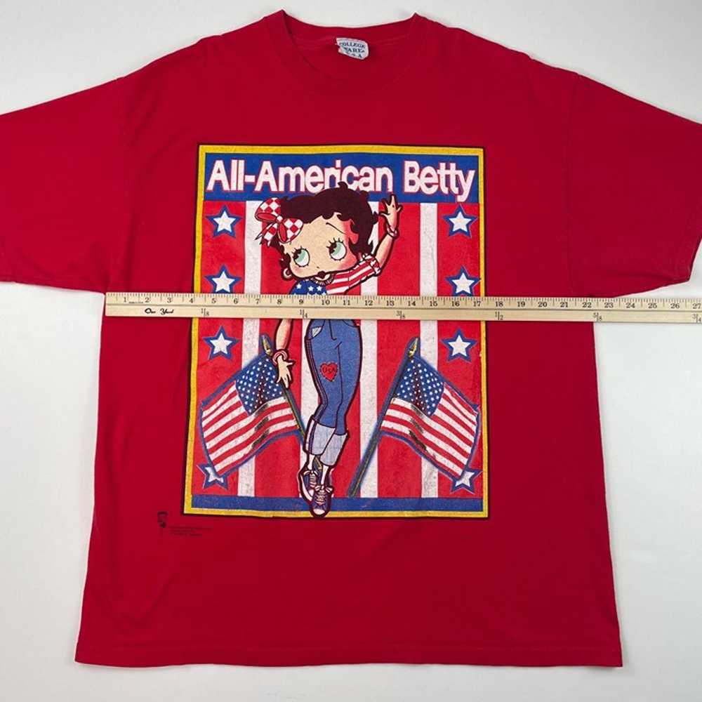 Vintage Betty Boop T Shirt All American Betty USA… - image 10