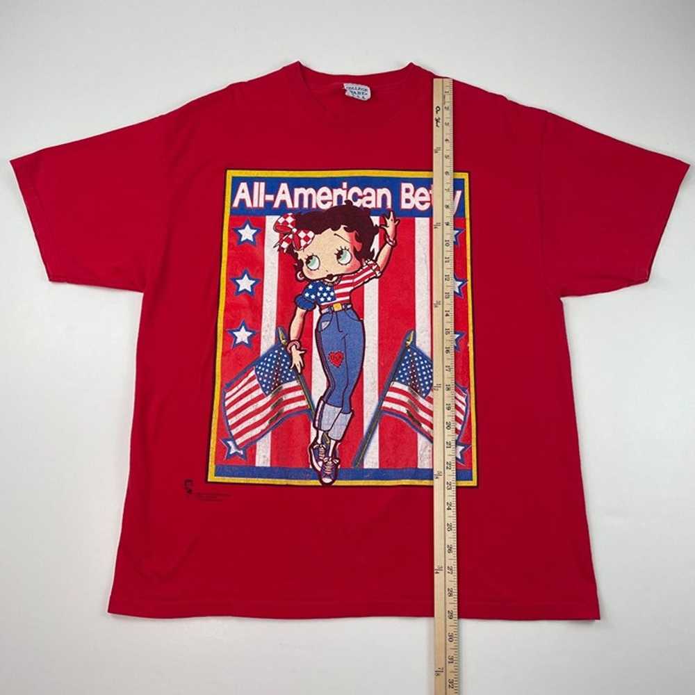 Vintage Betty Boop T Shirt All American Betty USA… - image 11