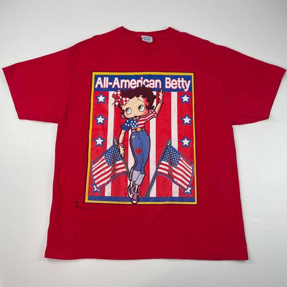 Vintage Betty Boop T Shirt All American Betty USA… - image 1