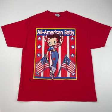 Vintage Betty Boop T Shirt All American Betty USA… - image 1
