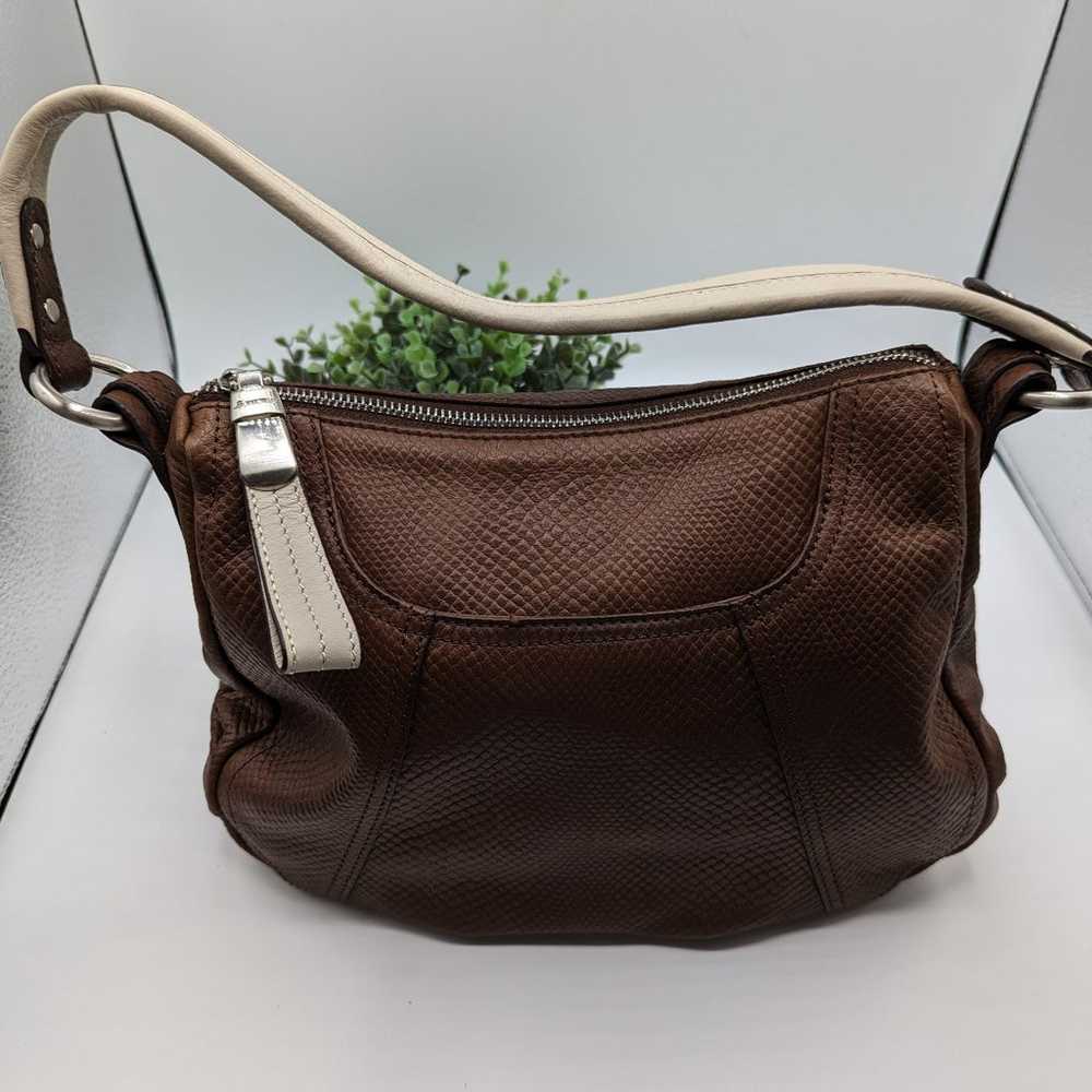 B Makowsky  Brown Leather Tote - image 10