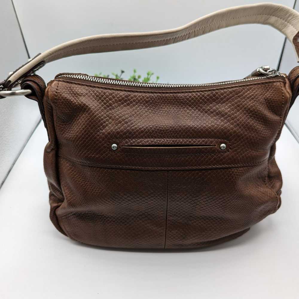 B Makowsky  Brown Leather Tote - image 3