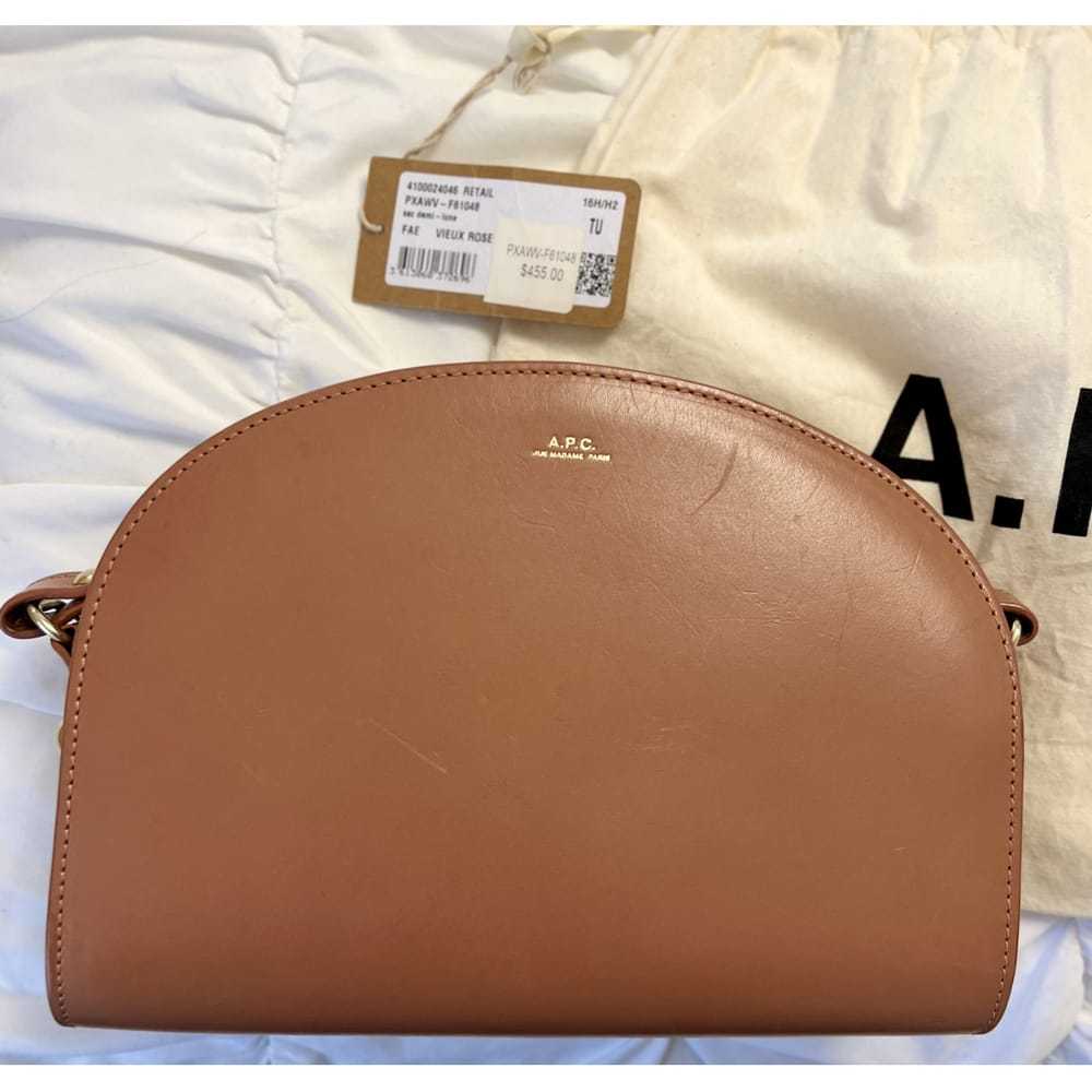 APC Demi-lune leather handbag - image 2