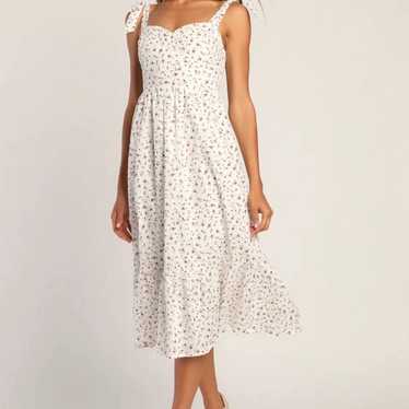 Lulus white floral dress