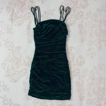 Green velvet dress - image 1