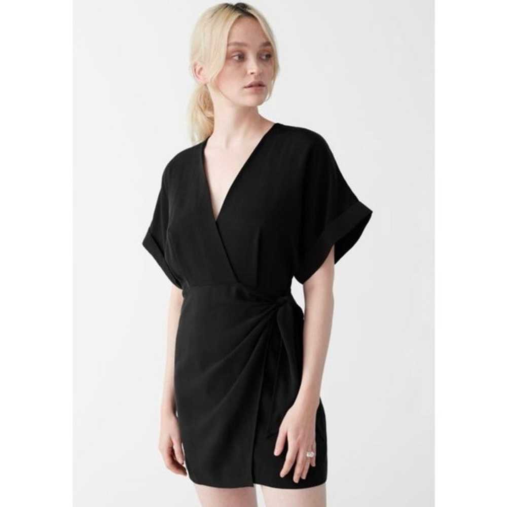 & Other Stories Cupro Blend Kimono Wrap Mini Dres… - image 1