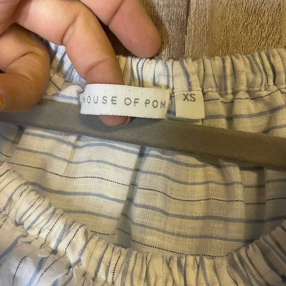 House of Pom Off the Shoulder Linen Dress - image 2