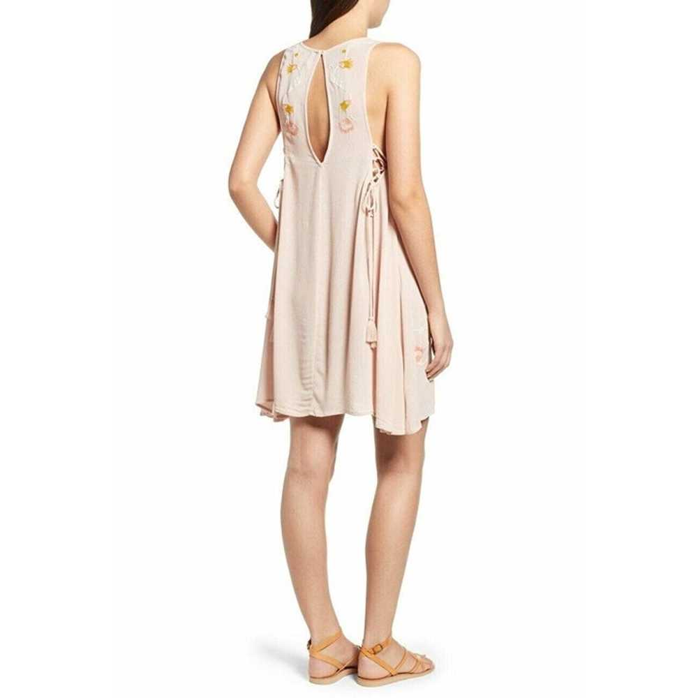 Free People Pastel Embroidered Lace-Up Trapeze Sl… - image 3