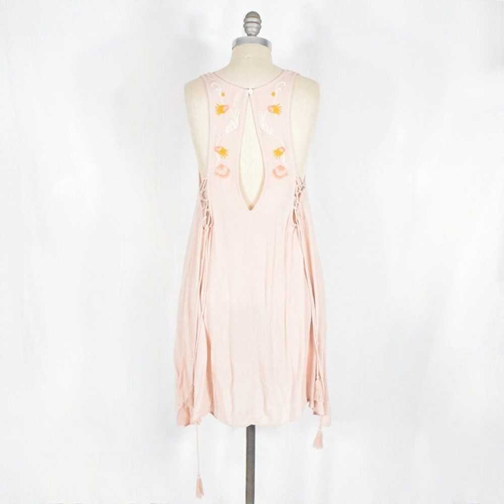 Free People Pastel Embroidered Lace-Up Trapeze Sl… - image 7