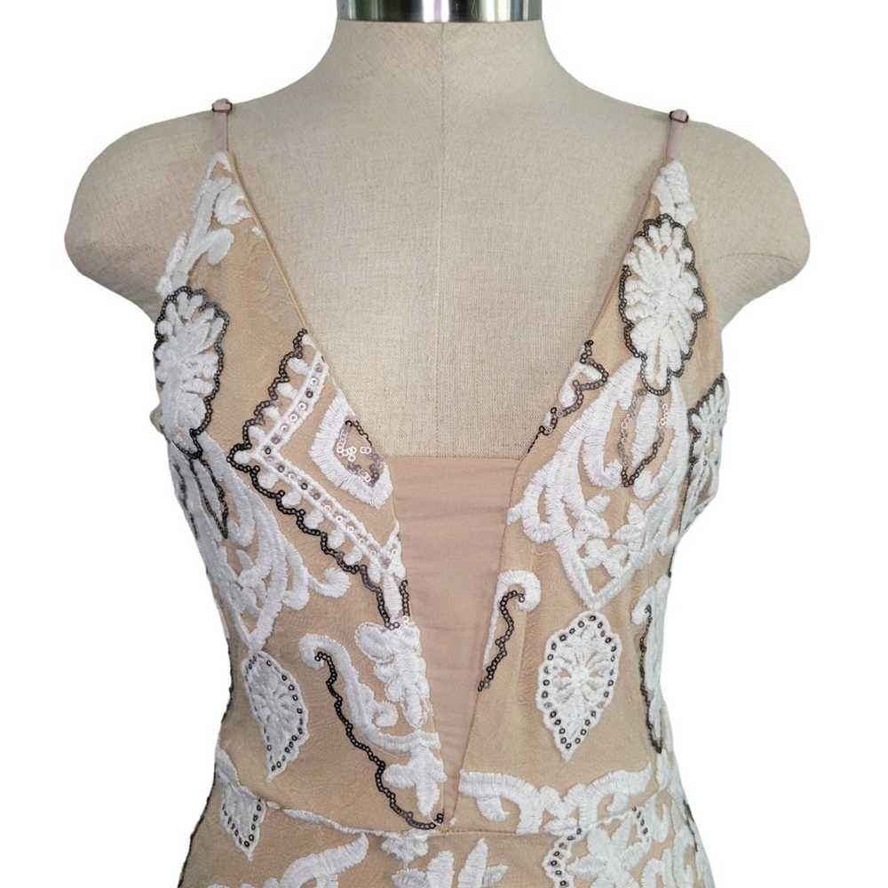 4SI3NNA Embroidered Sequined Sleeveless Lined Bod… - image 4