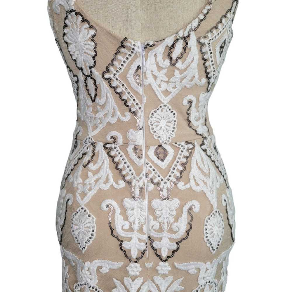 4SI3NNA Embroidered Sequined Sleeveless Lined Bod… - image 8