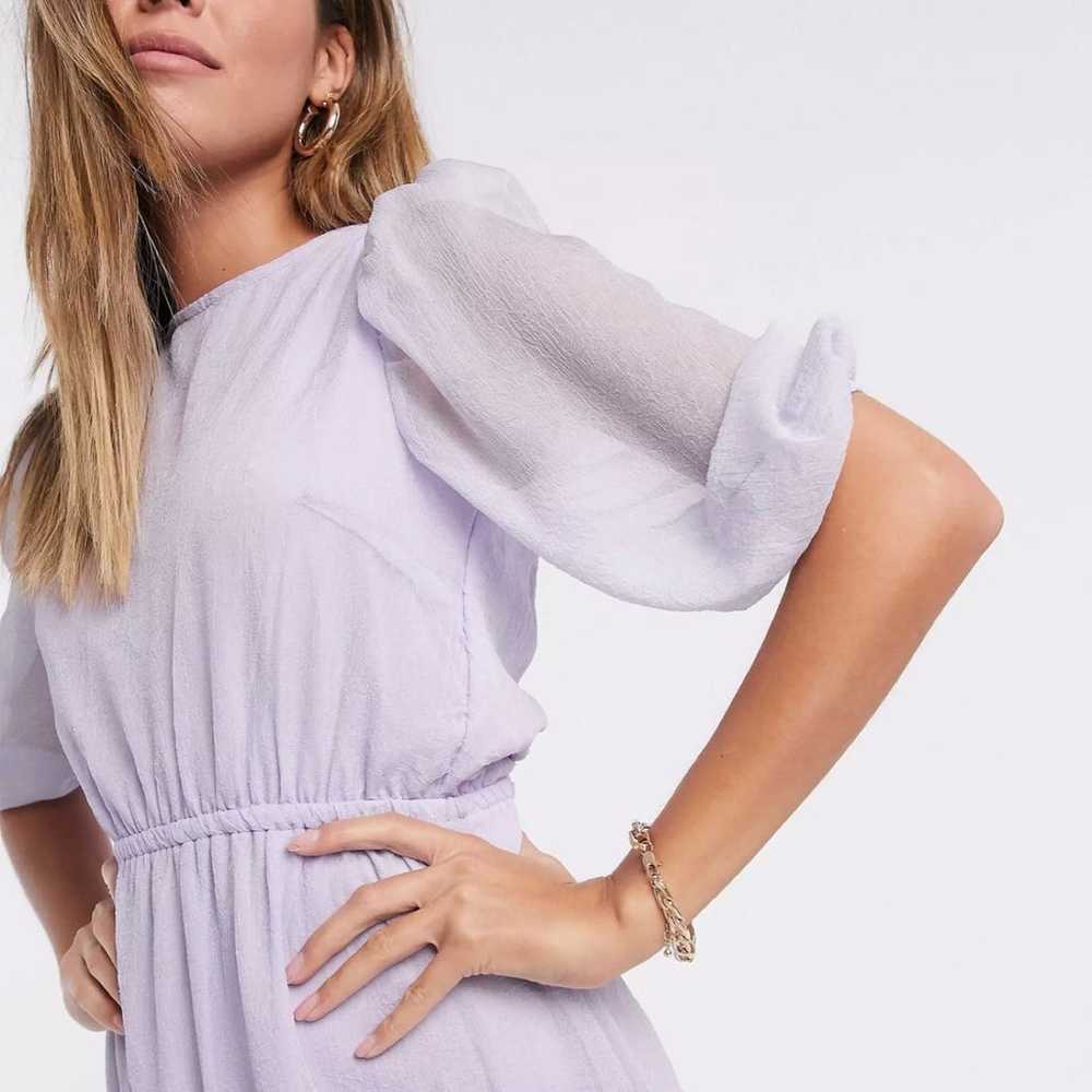 Backless tiered maxi dress in lilac - image 3