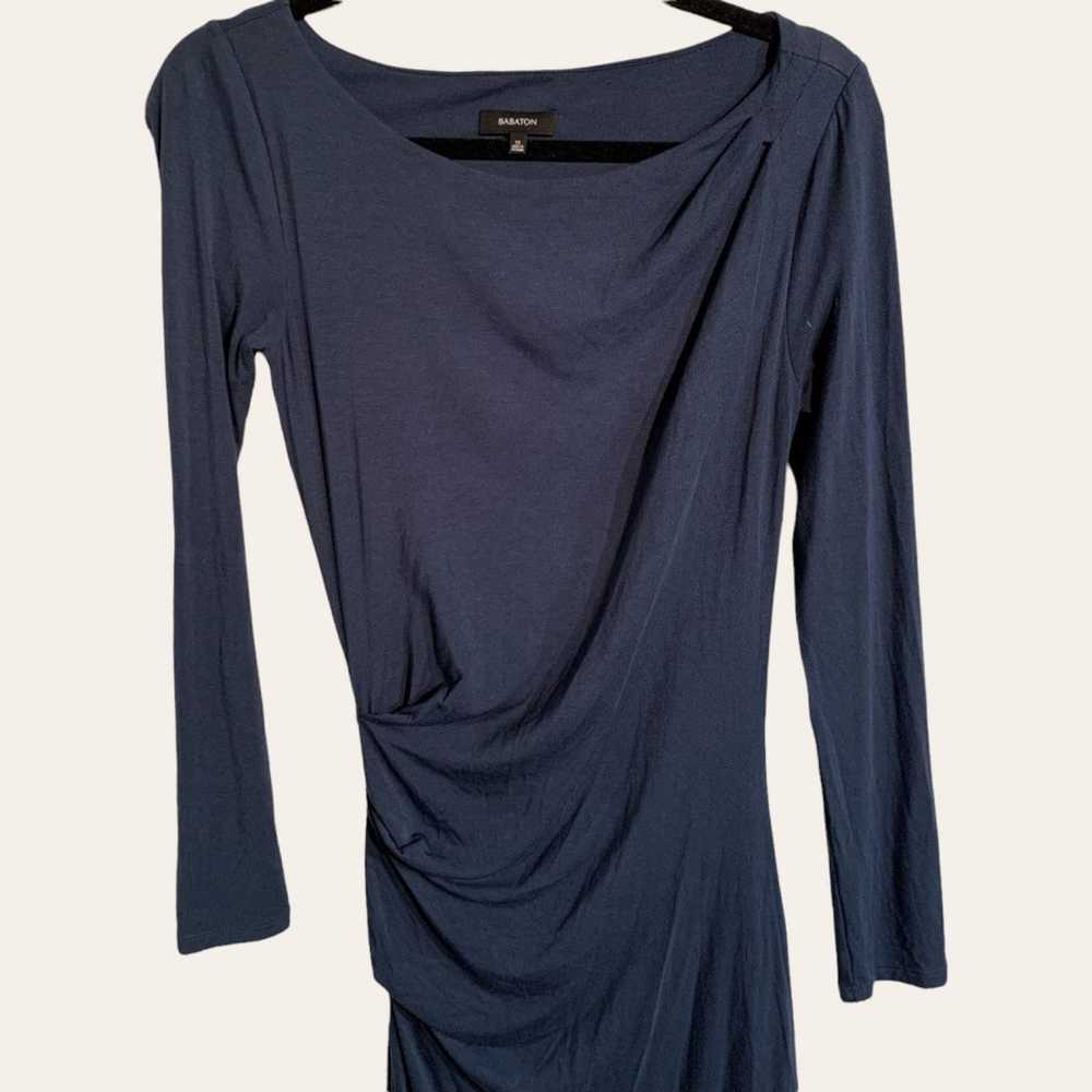 Aritzia Babaton Joaquin Ruched Dress in Blue - image 5