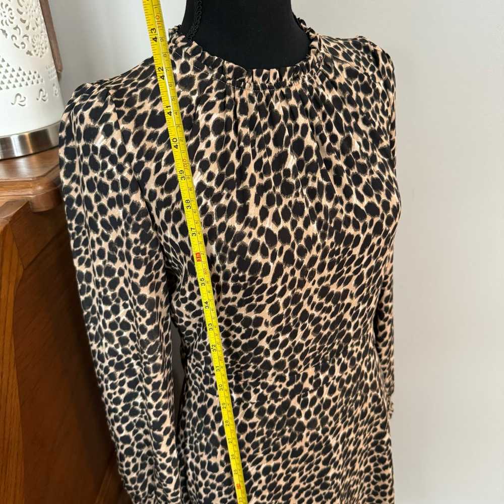 NWOT J. Crew Leopard Long Sleeved Dress ~ 4 - image 10