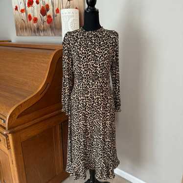 NWOT J. Crew Leopard Long Sleeved Dress ~ 4 - image 1
