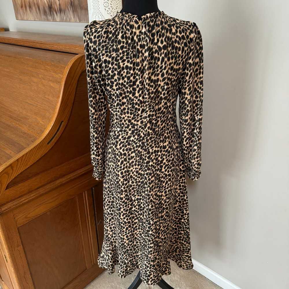 NWOT J. Crew Leopard Long Sleeved Dress ~ 4 - image 6