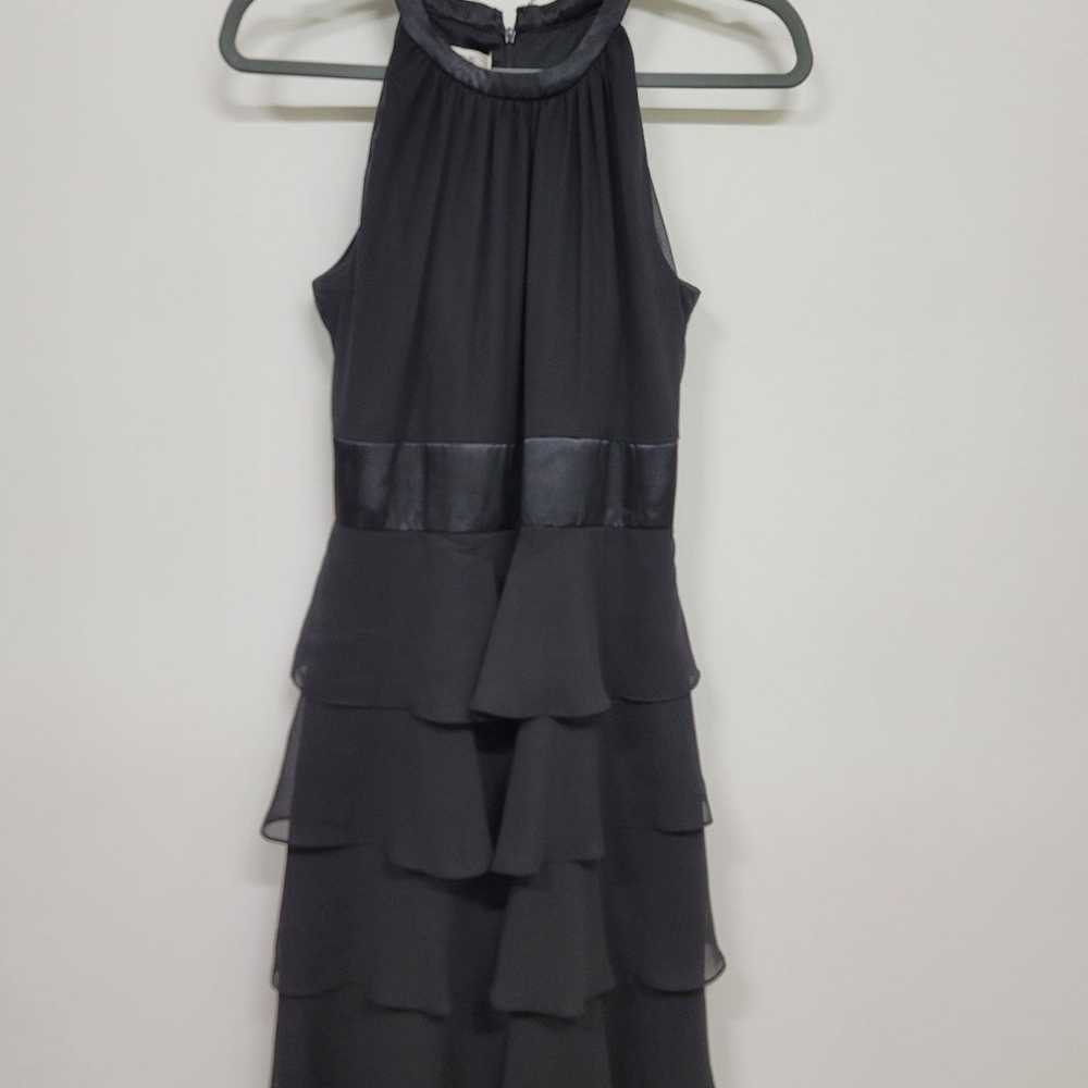 Evan Picone Black Ruffle Dress - image 1