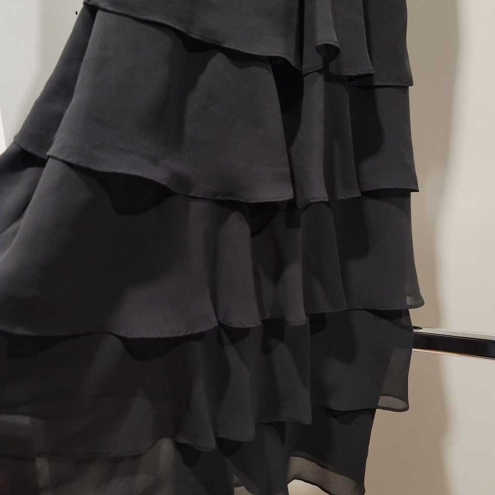 Evan Picone Black Ruffle Dress - image 3