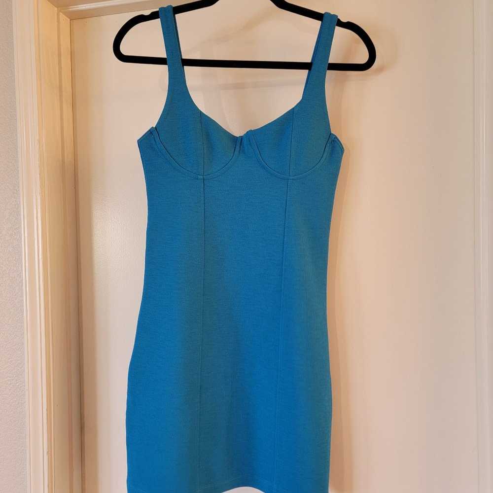 Zara blue mini dress - image 5