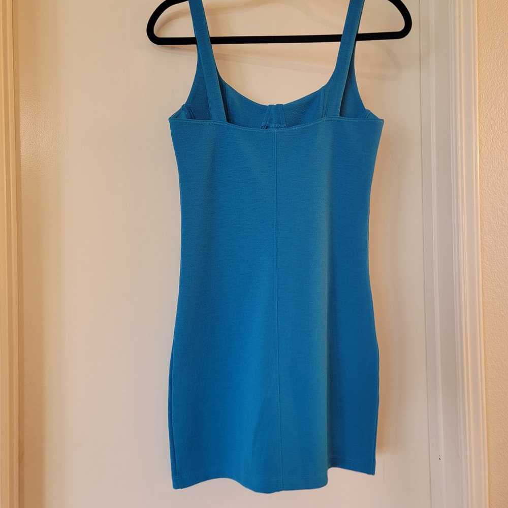 Zara blue mini dress - image 7