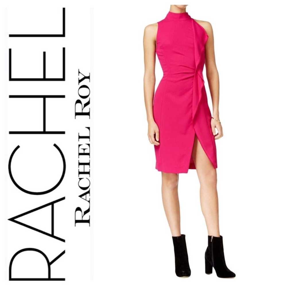 Rachel Roy Frayed Draped Sheath Dress - image 2