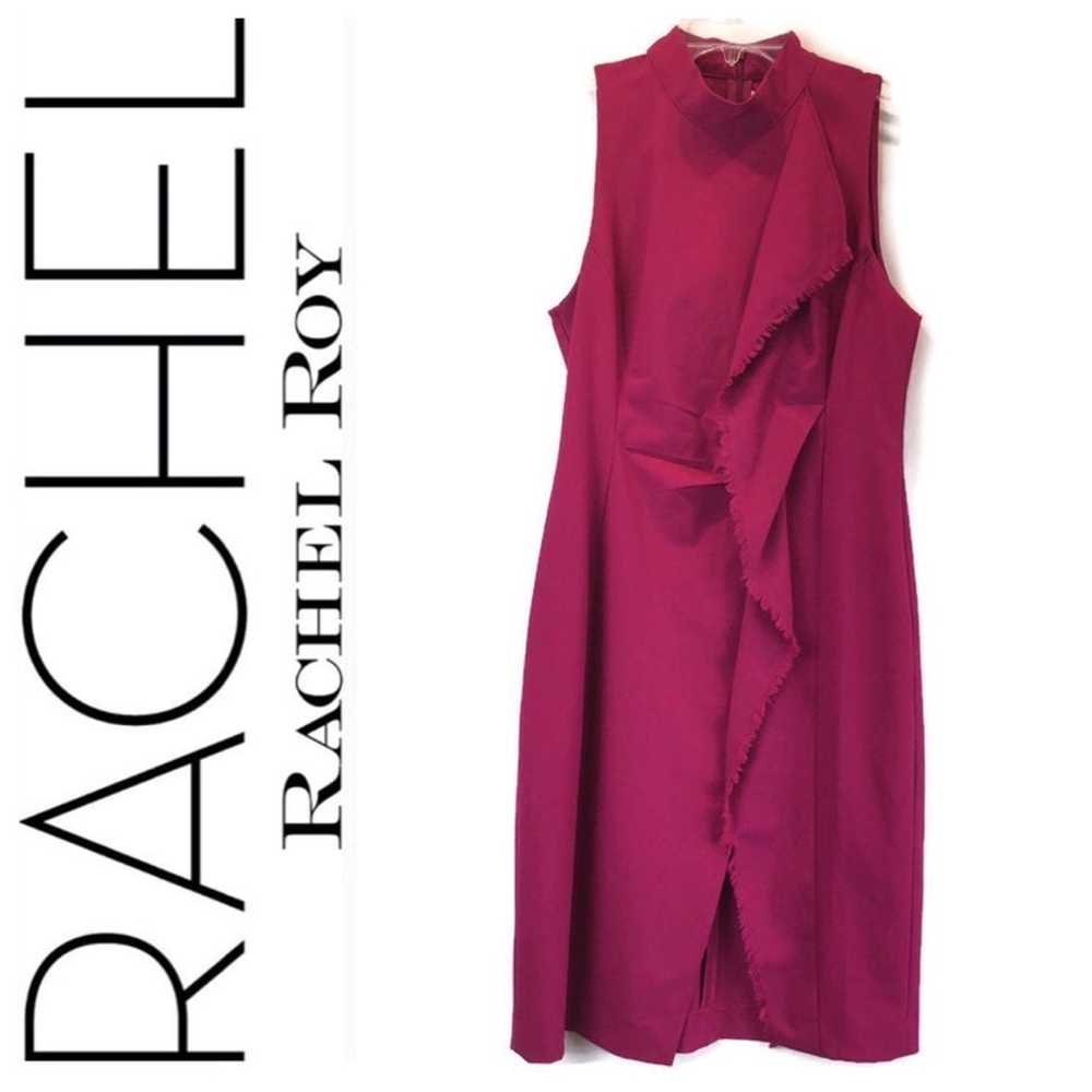 Rachel Roy Frayed Draped Sheath Dress - image 3