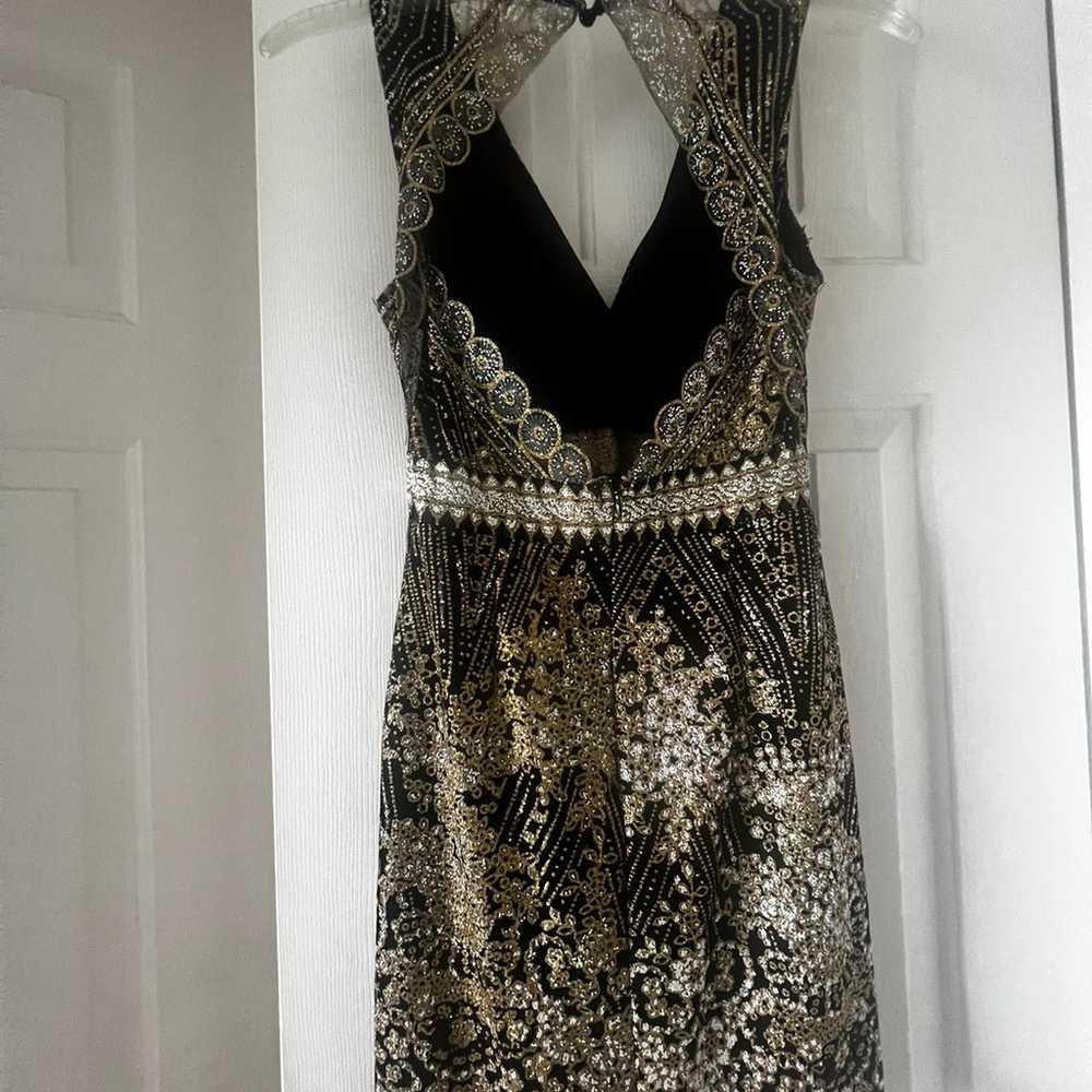 Sparkly Black and gold dress - image 3