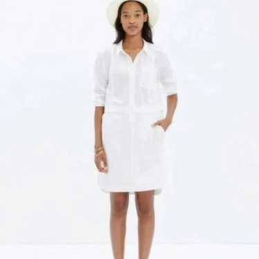 Madewell White Cotton Shirt Dress
