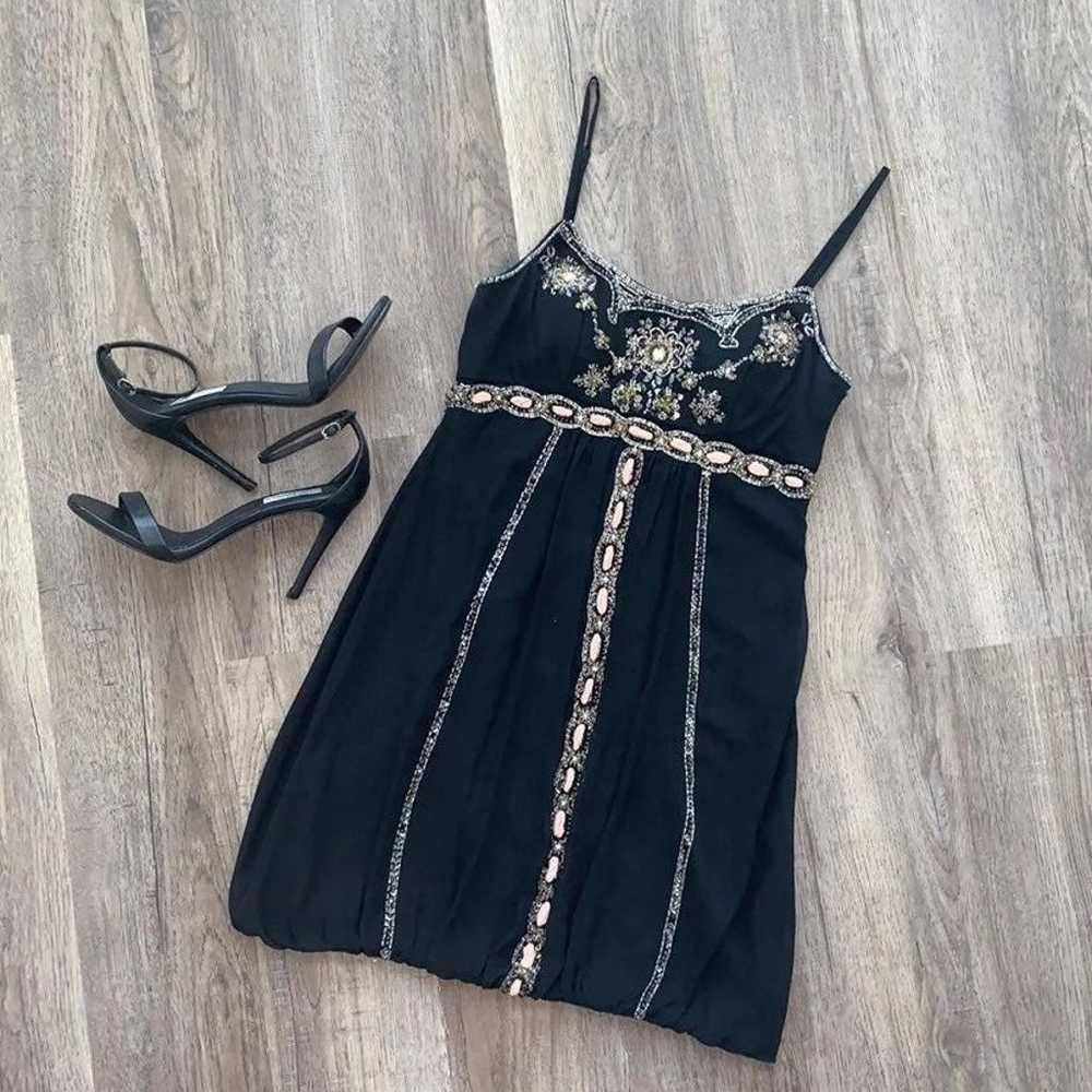 Neiman Marcus black beaded dress - image 1