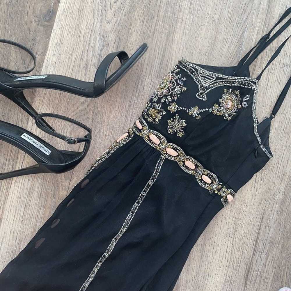 Neiman Marcus black beaded dress - image 7