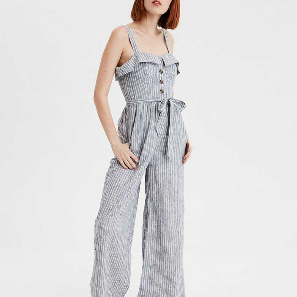 AE tie wasit striped jumpsuit - image 2