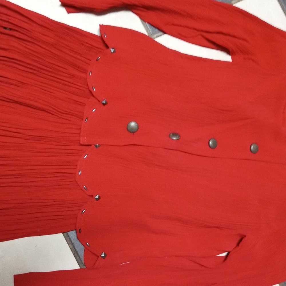 Western Dress by Stonridge Petites. Deep Red. - image 8