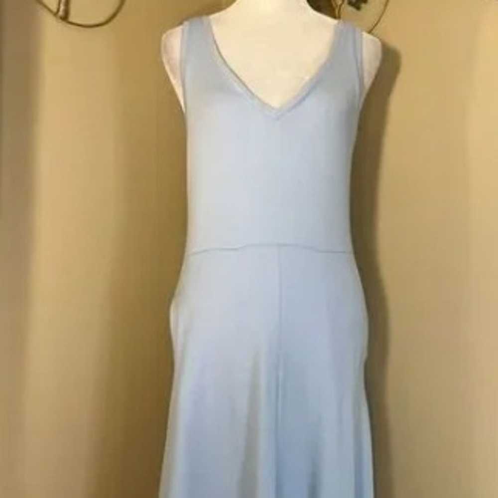 Blue  V Sleeveless Dress - image 1