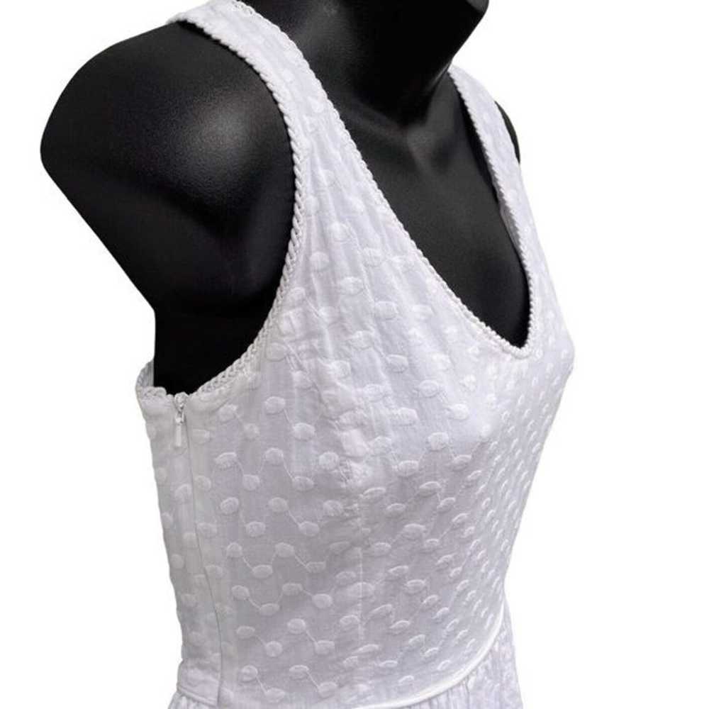 C Wonder Sleeveless White Embroidered Dot Fit & F… - image 3