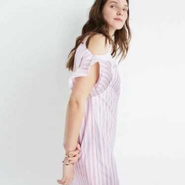 Madewell Flutter Sleeve Cold Shoulder Dress - image 1