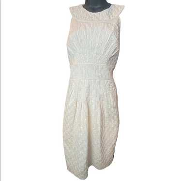 Adrianna Papell Women's Ivory Beaded Sheath Dress… - image 1