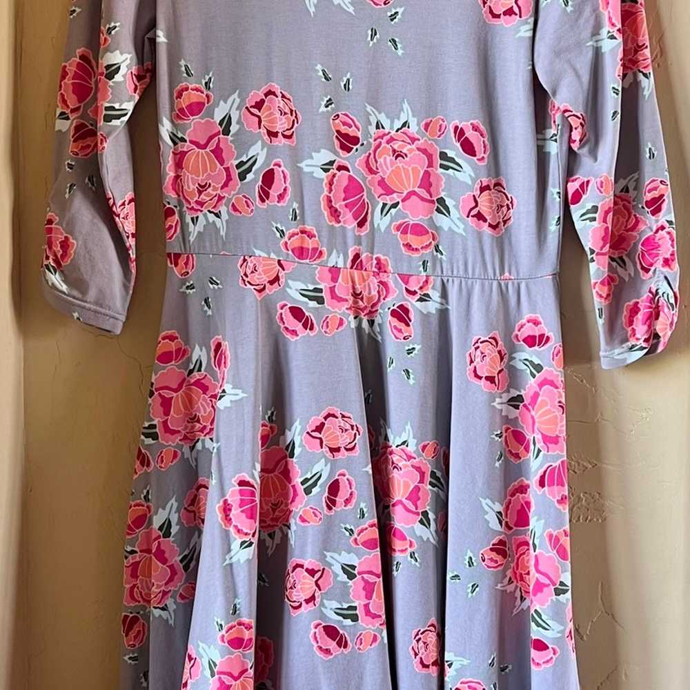 Matilda Jane M Gray Floral Dress Marzipan A-Line … - image 4