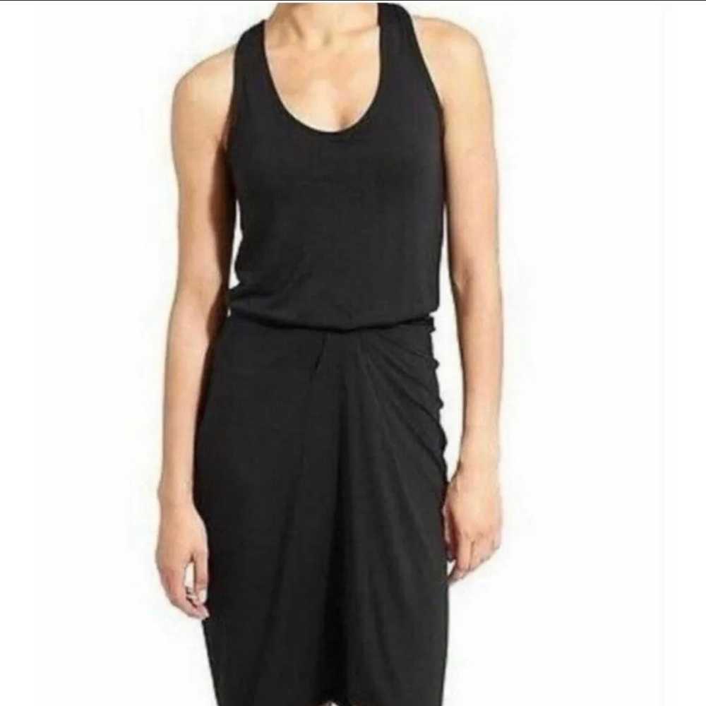 Athleta Daytrip Dress Black Modal Stretchy Sleeve… - image 1