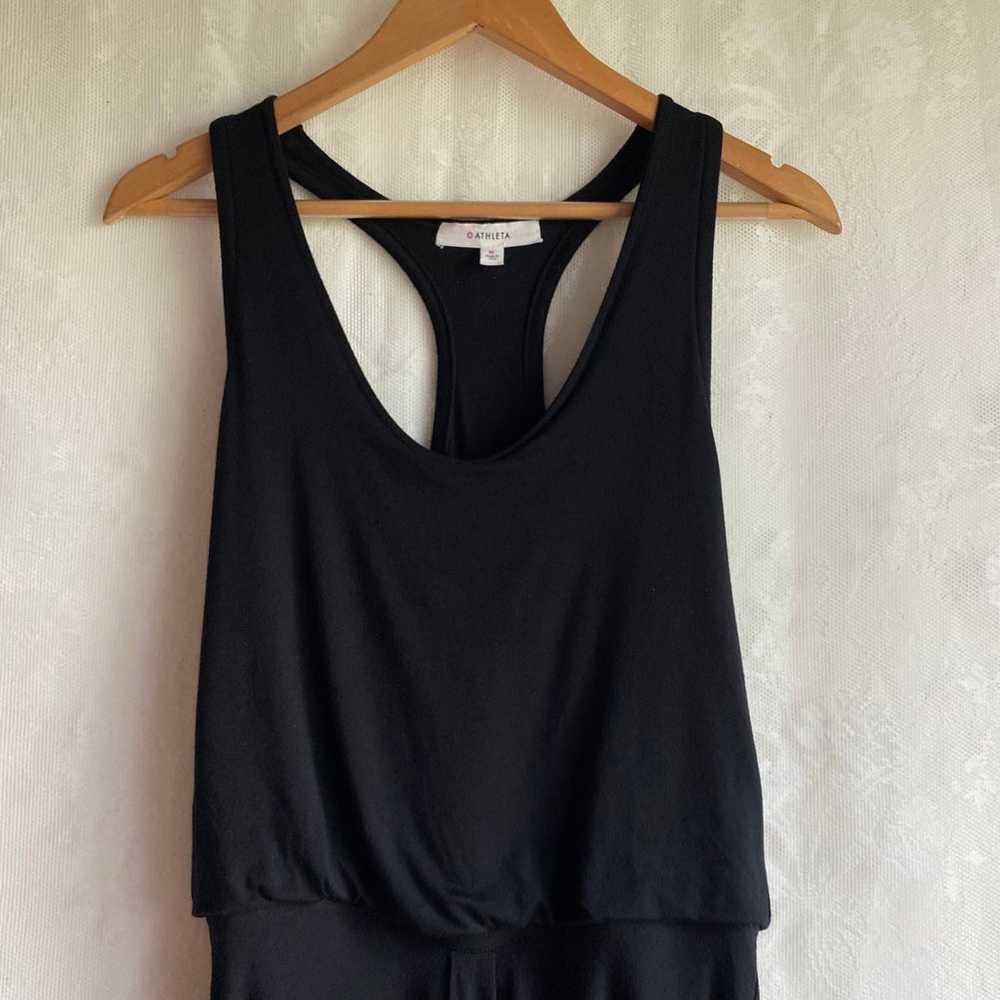 Athleta Daytrip Dress Black Modal Stretchy Sleeve… - image 4